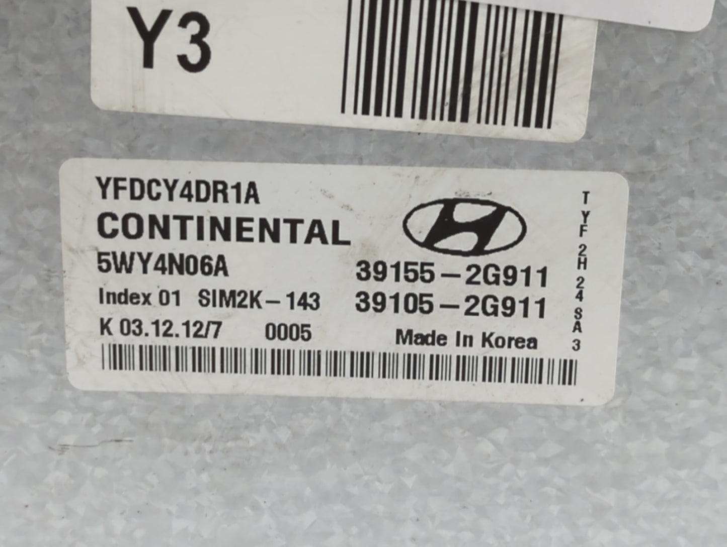 2011-2015 Hyundai Sonata PCM Engine Control Computer ECU ECM PCU OEM P/N:39155-2G912 39155-2G916 Fits OEM Used Auto Parts - 