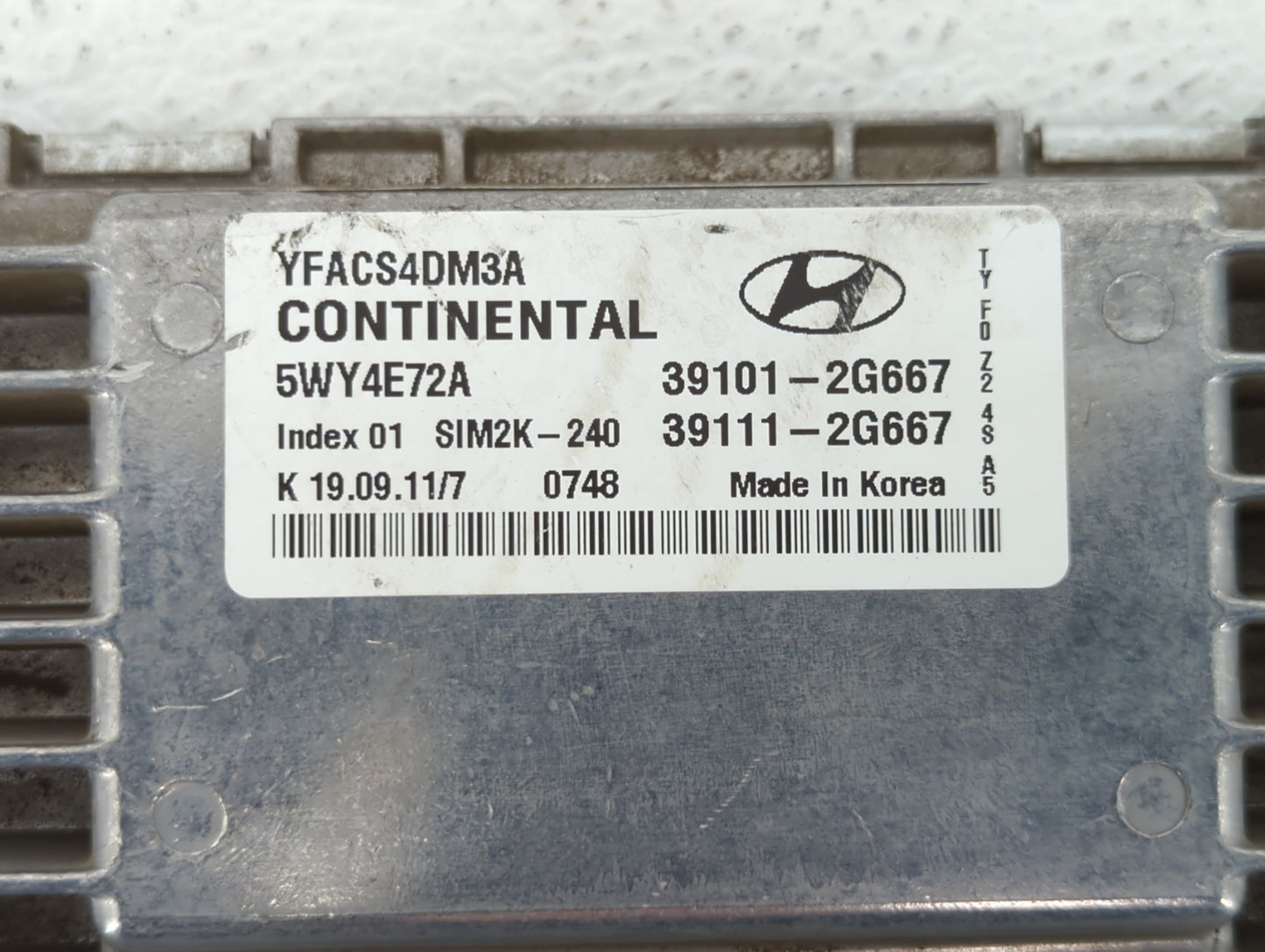 2011-2014 Hyundai Sonata PCM Engine Control Computer ECU ECM PCU OEM P/N:39111-2G669 39101-2G667 Fits Fits 2011 2012 2013 20