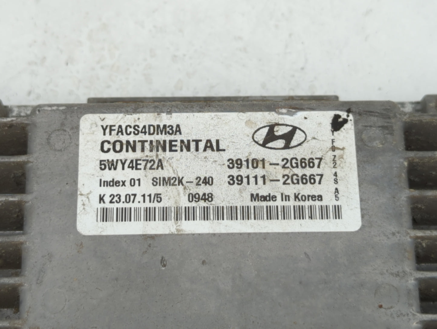 2011-2014 Hyundai Sonata PCM Engine Control Computer ECU ECM PCU OEM P/N:39111-2G667 39101-2G667 Fits Fits 2011 2012 2013 20
