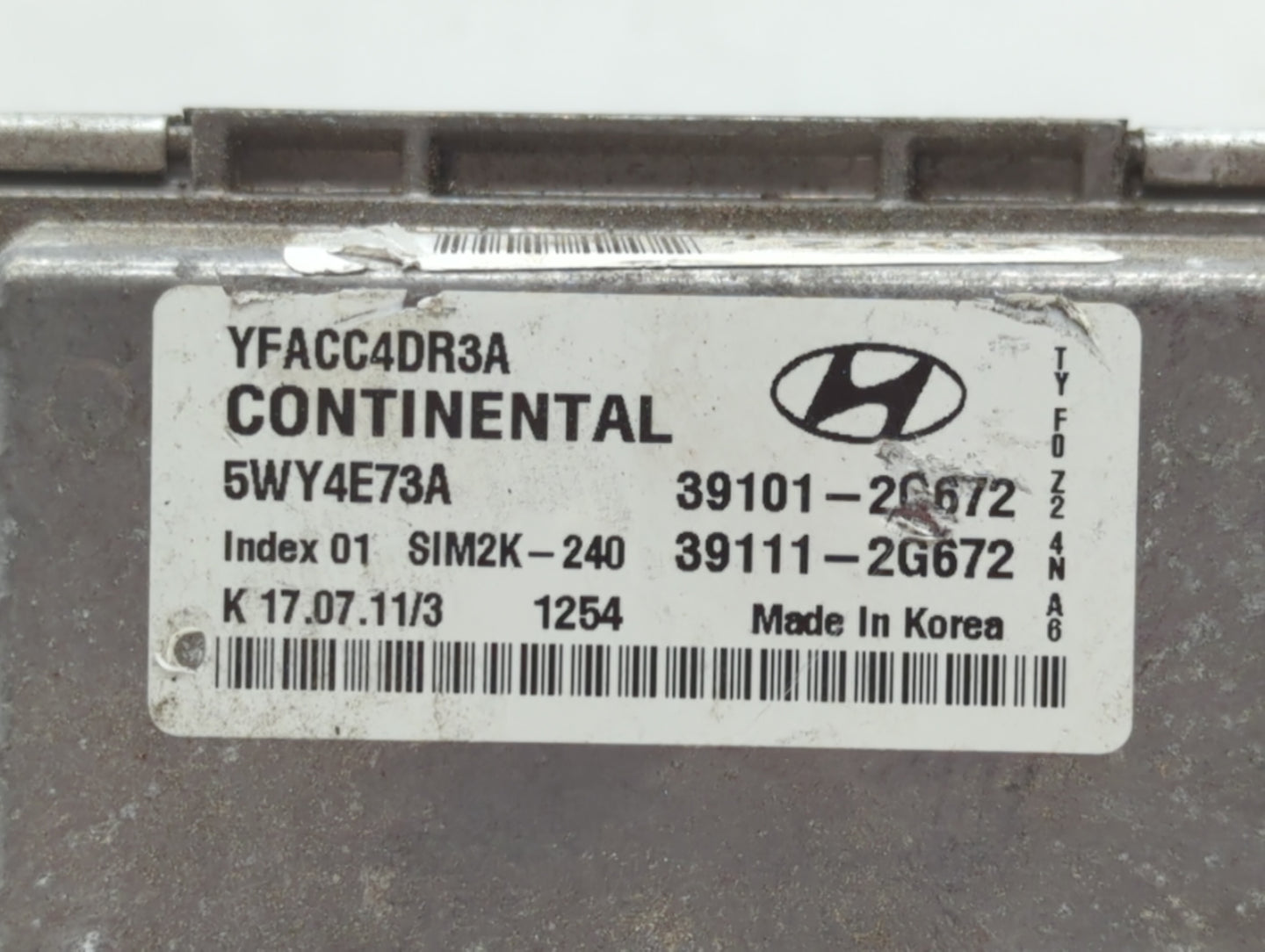 2011-2014 Hyundai Sonata PCM Engine Control Computer ECU ECM PCU OEM P/N:39111-2G672 39101-2C672 Fits Fits 2011 2012 2013 20