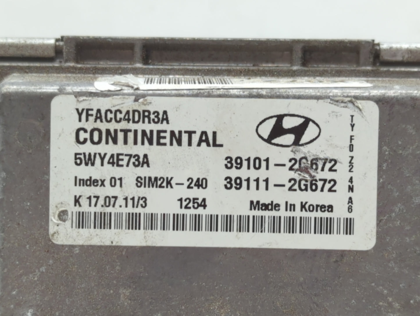 2011-2014 Hyundai Sonata PCM Engine Control Computer ECU ECM PCU OEM P/N:39111-2G672 39101-2C672 Fits Fits 2011 2012 2013 20