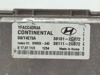 2011-2014 Hyundai Sonata PCM Engine Control Computer ECU ECM PCU OEM P/N:39111-2G672 39101-2C672 Fits Fits 2011 2012 2013 20