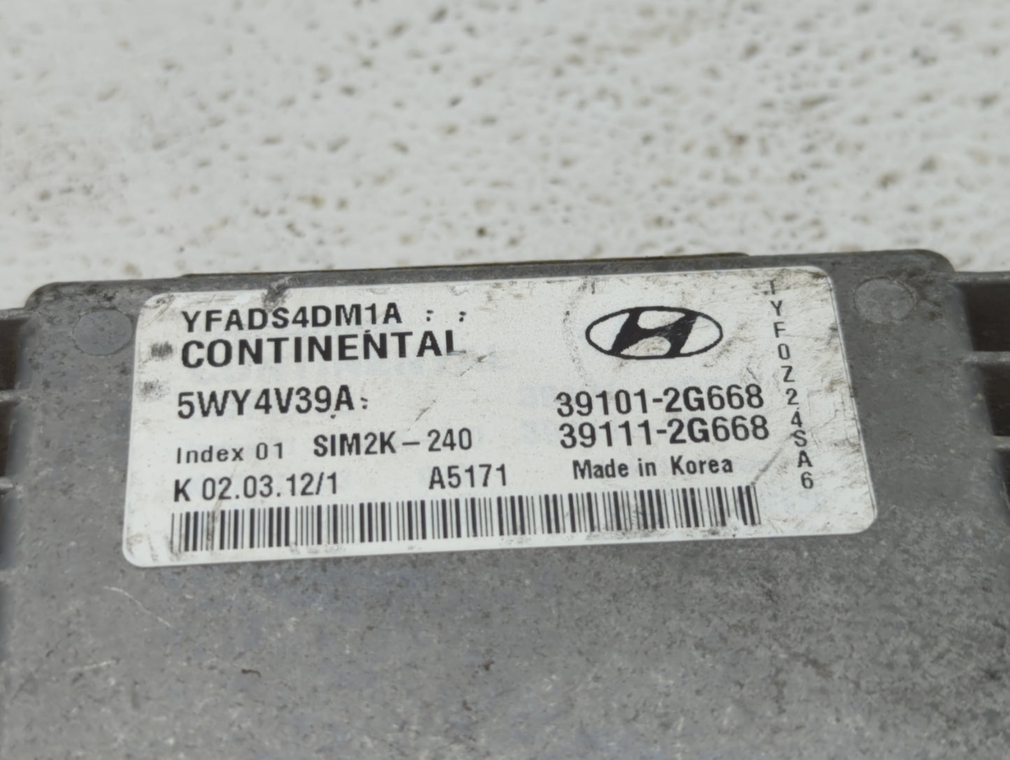 2011-2014 Hyundai Sonata PCM Engine Control Computer ECU ECM PCU OEM P/N:39111-2G672 39101-2C672 Fits Fits 2011 2012 2013 20