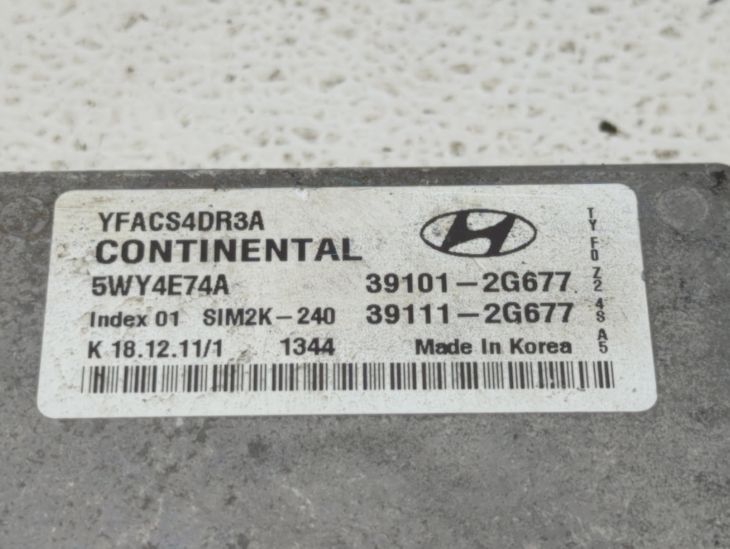 2011-2014 Hyundai Sonata PCM Engine Control Computer ECU ECM PCU OEM P/N:3911-2G677 39101-2G677 Fits Fits 2011 2012 2013 201
