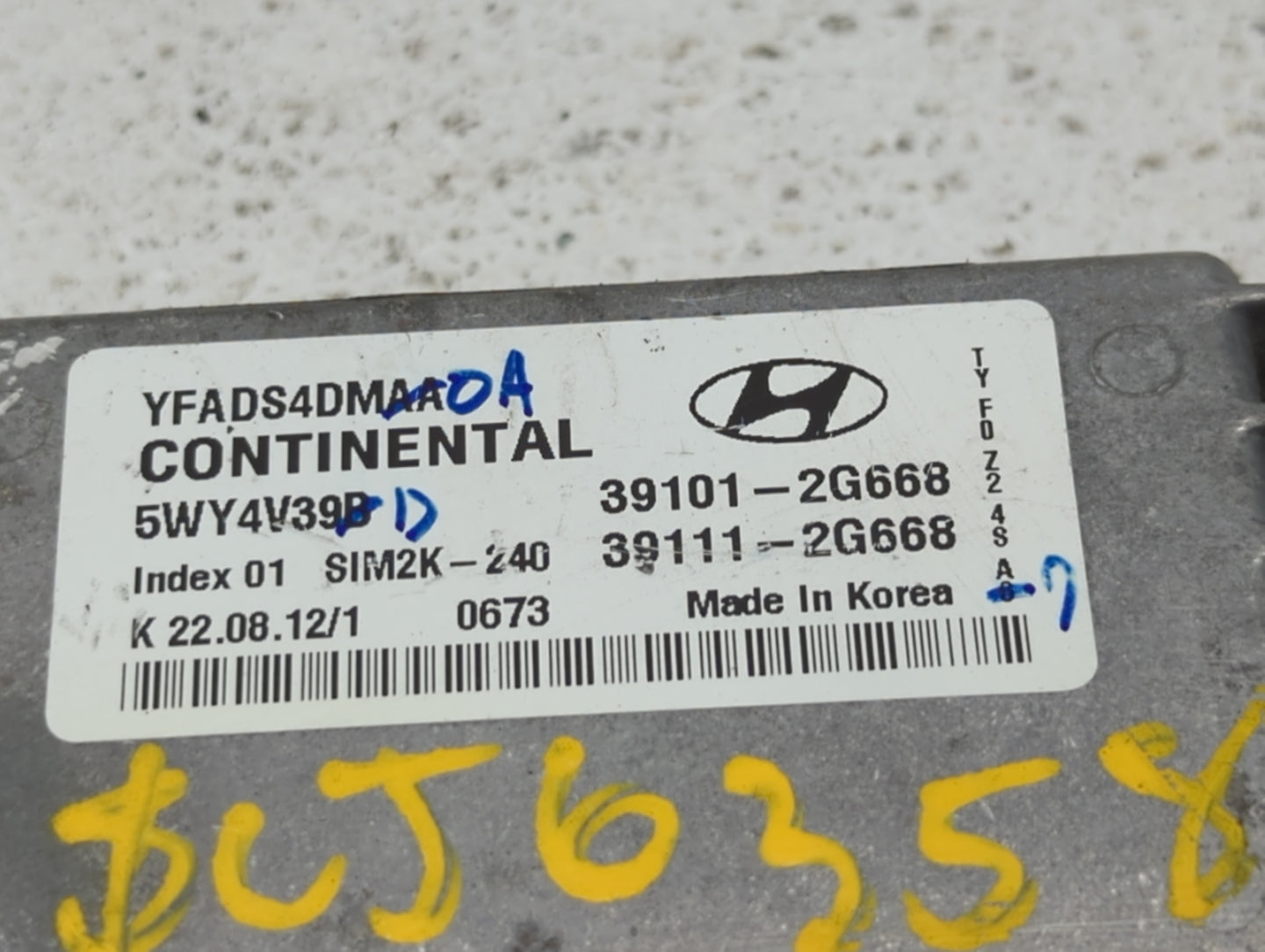 2011-2014 Hyundai Sonata PCM Engine Control Computer ECU ECM PCU OEM P/N:39111-2G672 39101-2C672 Fits Fits 2011 2012 2013 20