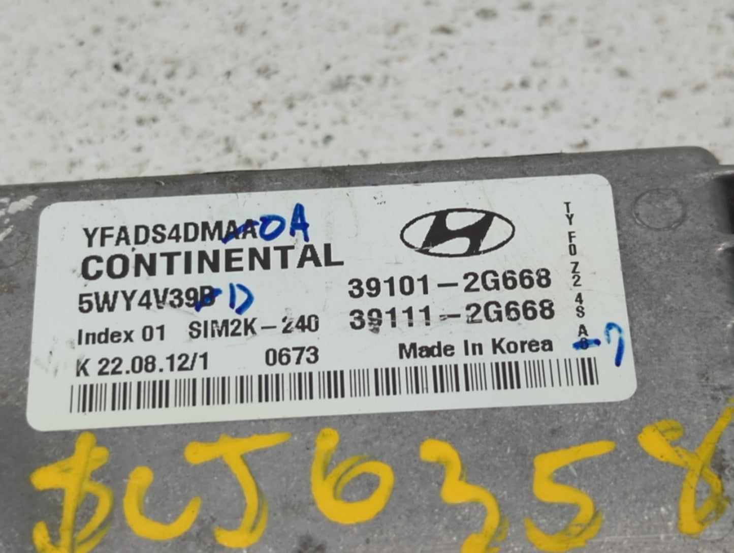 2011-2014 Hyundai Sonata PCM Engine Control Computer ECU ECM PCU OEM P/N:39111-2G672 39101-2C672 Fits Fits 2011 2012 2013 20
