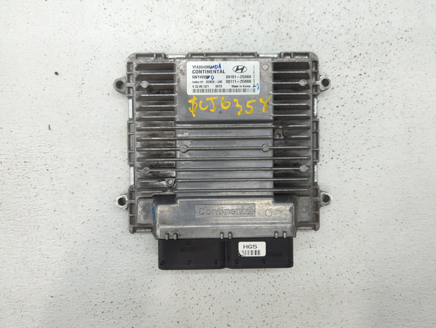 2011-2014 Hyundai Sonata PCM Engine Control Computer ECU ECM PCU OEM P/N:39111-2G672 39101-2C672 Fits Fits 2011 2012 2013 20