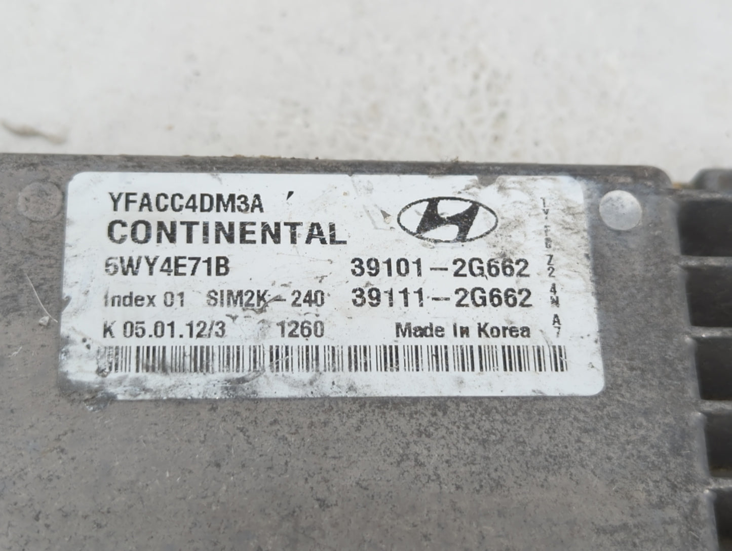 2011-2014 Hyundai Sonata PCM Engine Control Computer ECU ECM PCU OEM P/N:39111-2G662 39101-2G662 Fits Fits 2011 2012 2013 20