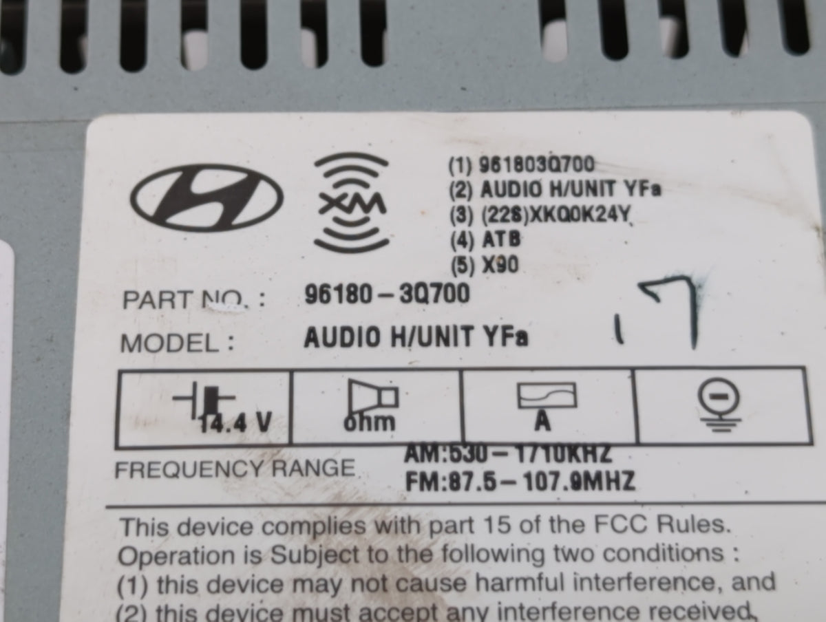 2012-2014 Hyundai Sonata Am Fm Cd Player Radio Receiver 457056 - Oemusedautoparts1.com