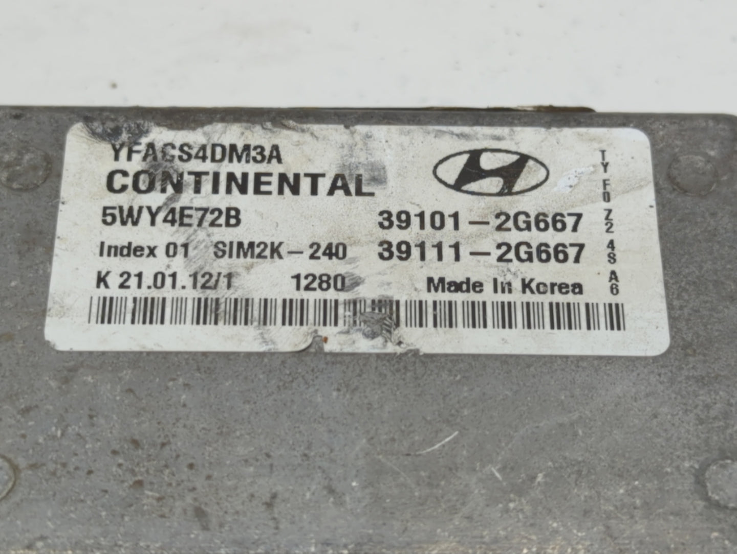 2011-2014 Hyundai Sonata PCM Engine Control Computer ECU ECM PCU OEM P/N:39111-2G666 39101-2G666 Fits Fits 2011 2012 2013 20