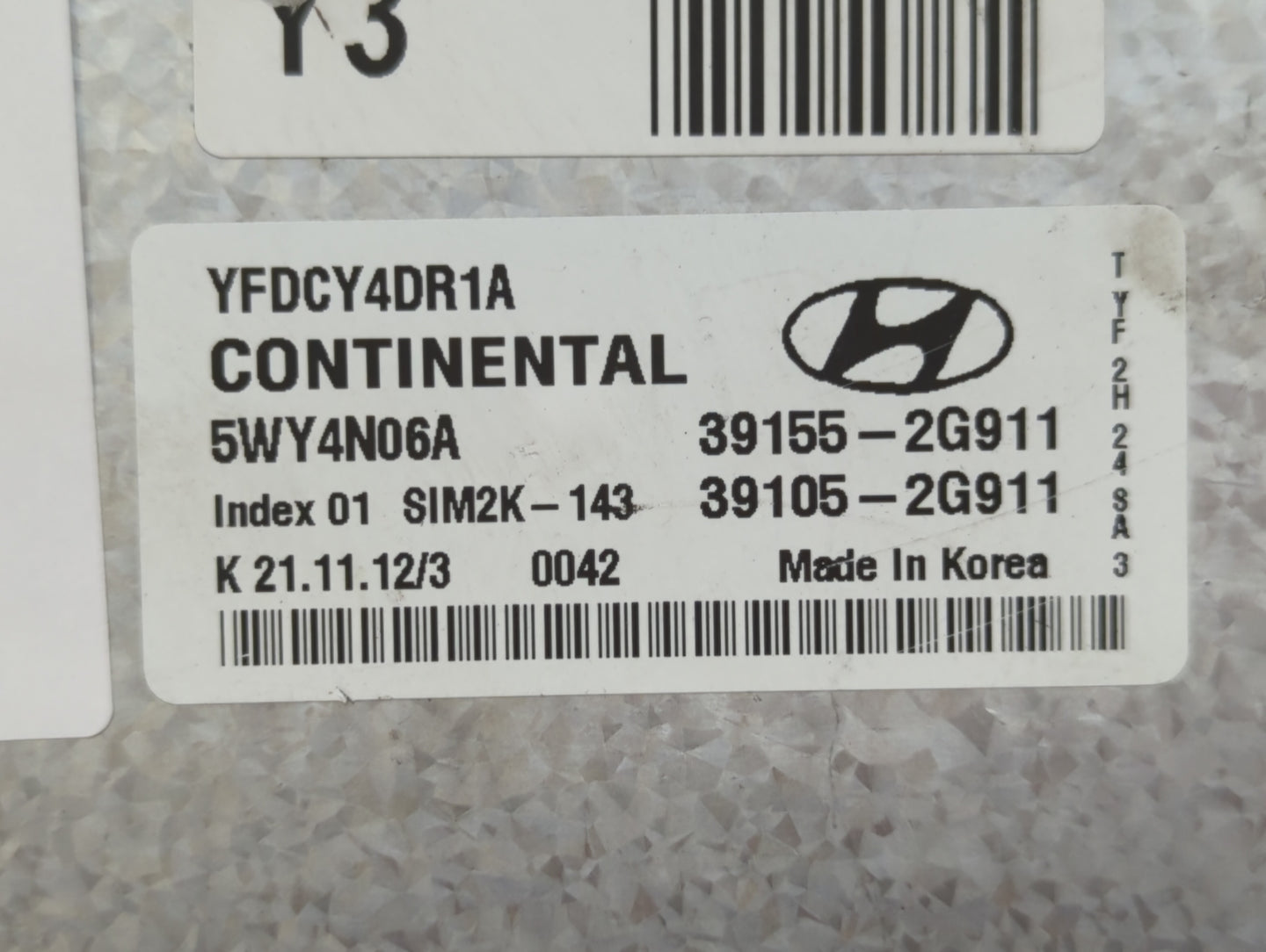 2011-2015 Hyundai Sonata PCM Engine Control Computer ECU ECM PCU OEM P/N:39105-2G911 39155-2G911 Fits OEM Used Auto Parts - 