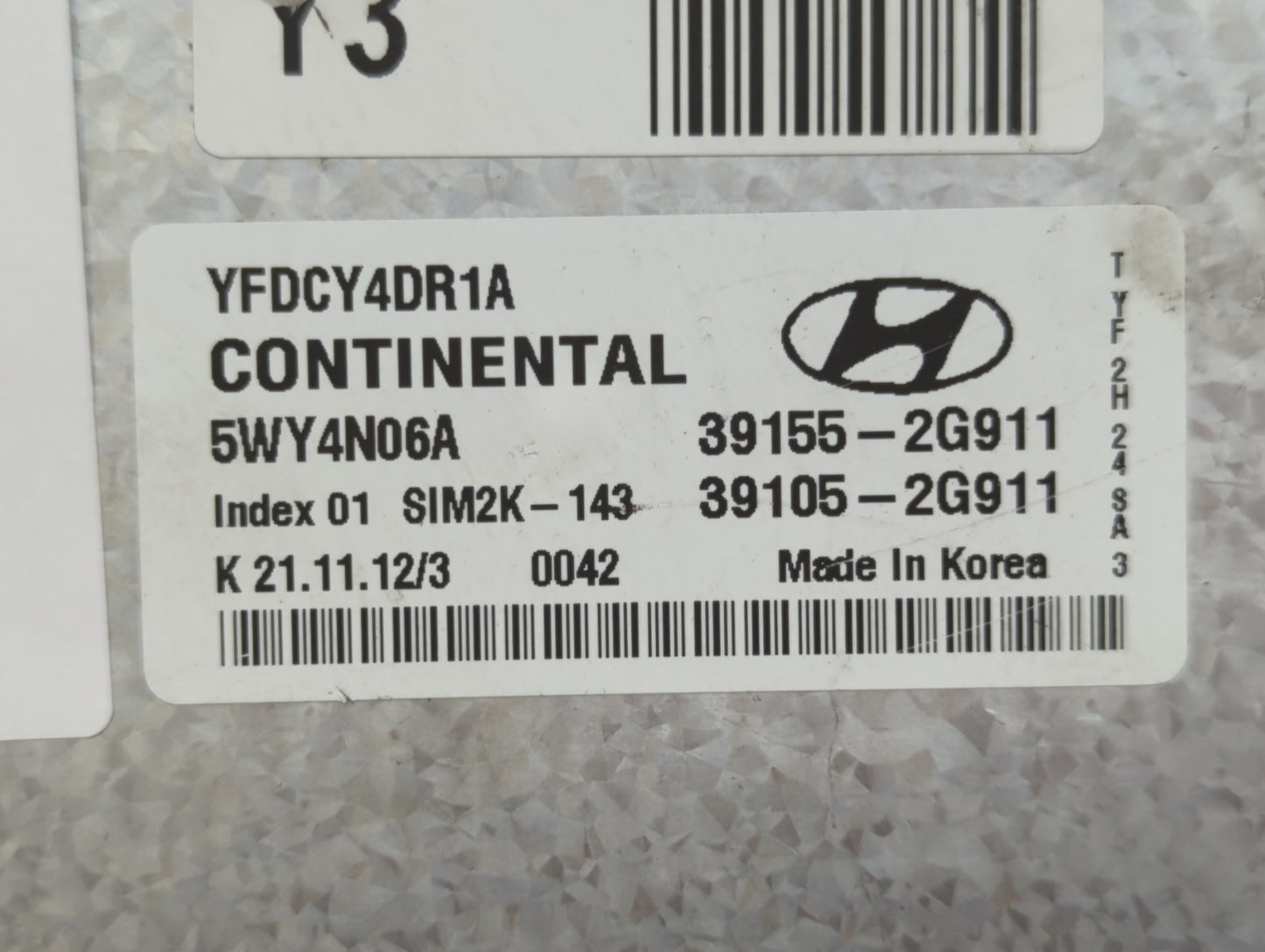 2011-2015 Hyundai Sonata PCM Engine Control Computer ECU ECM PCU OEM P/N:39105-2G911 39155-2G911 Fits OEM Used Auto Parts - 