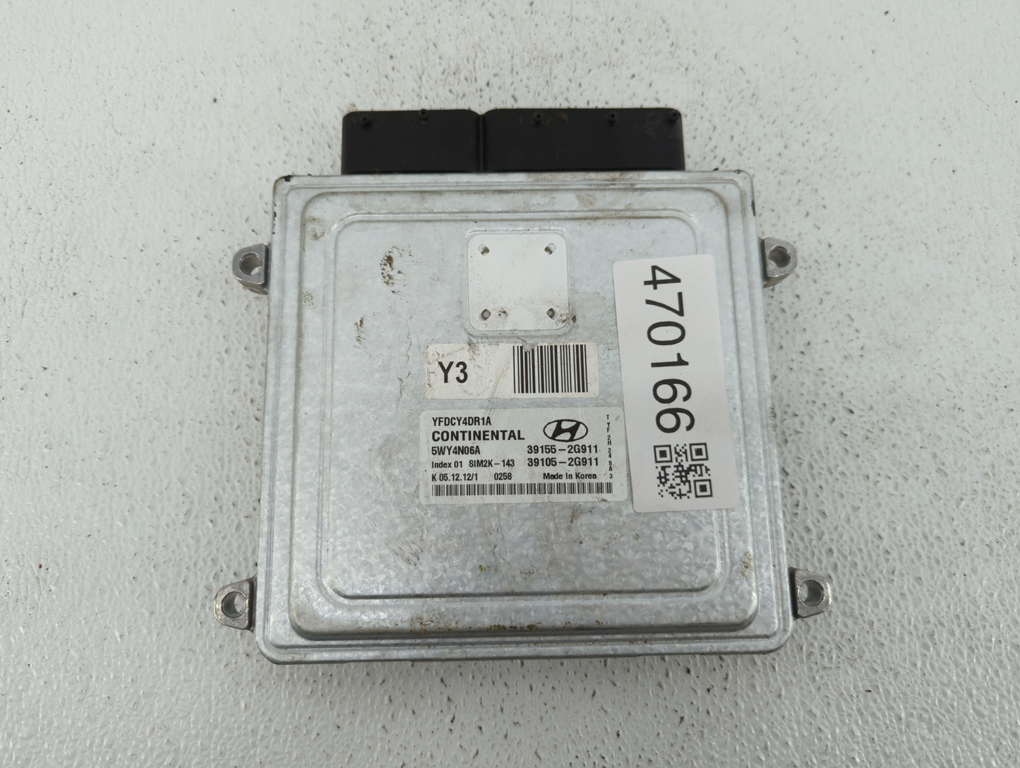 2011-2015 Hyundai Sonata PCM Engine Control Computer ECU ECM PCU OEM P/N:39155-2G910 39105-2G910 Fits OEM Used Auto Parts - 