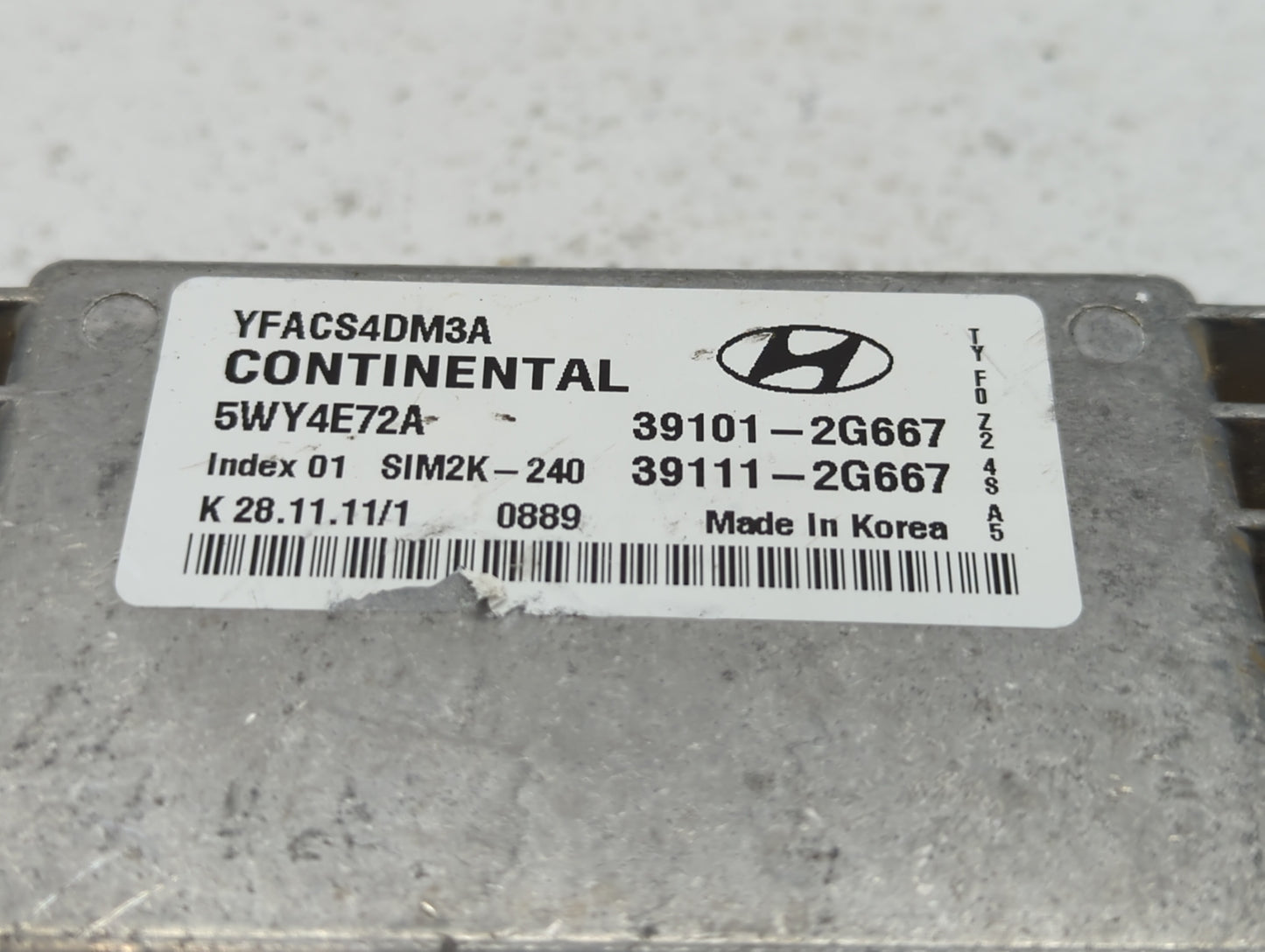 2011-2014 Hyundai Sonata PCM Engine Control Computer ECU ECM PCU OEM P/N:39101-2G667 39111-2G669 Fits Fits 2011 2012 2013 20
