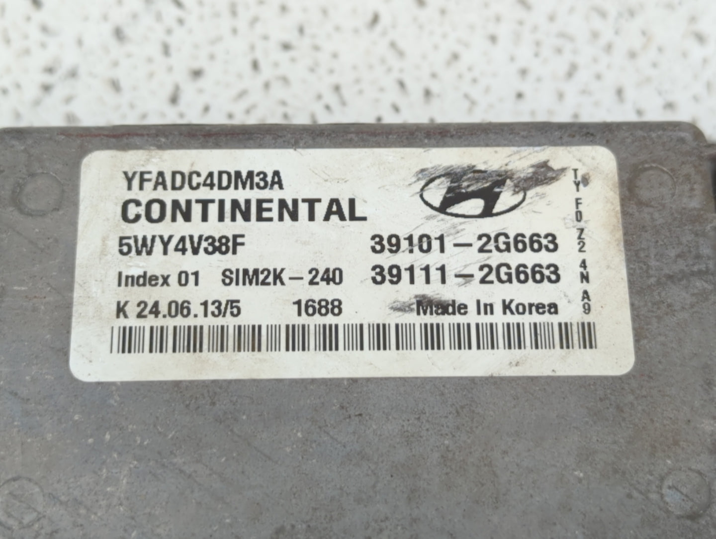 2011-2014 Hyundai Sonata PCM Engine Control Computer ECU ECM PCU OEM P/N:39111-2G663 39101-2G663 Fits Fits 2011 2012 2013 20