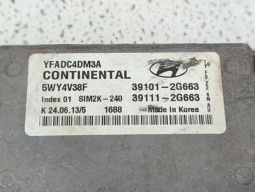 2011-2014 Hyundai Sonata PCM Engine Control Computer ECU ECM PCU OEM P/N:39111-2G663 39101-2G663 Fits Fits 2011 2012 2013 2014 OEM Used Auto Parts