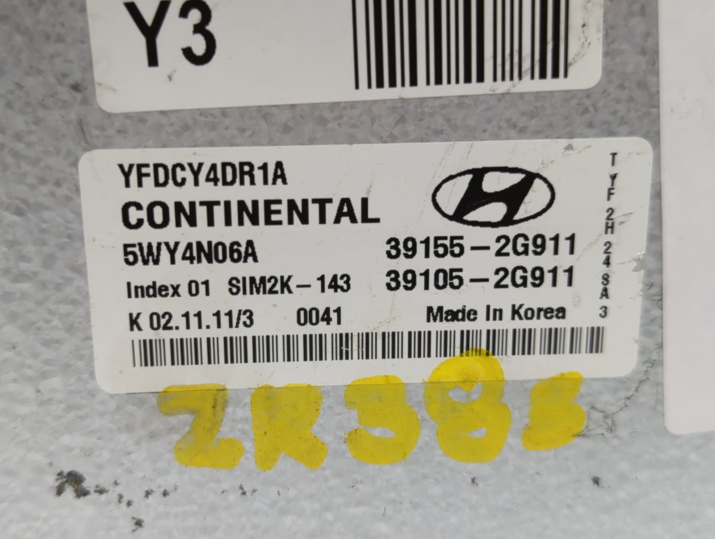 2011-2015 Hyundai Sonata PCM Engine Control Computer ECU ECM PCU OEM P/N:39105-2G912 39155-2G912 Fits OEM Used Auto Parts - 