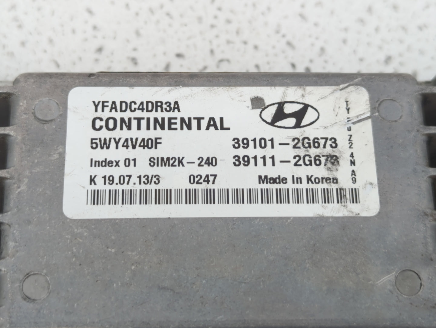2011-2014 Hyundai Sonata PCM Engine Control Computer ECU ECM PCU OEM P/N:39111-2G673 39101-2G673 Fits Fits 2011 2012 2013 20