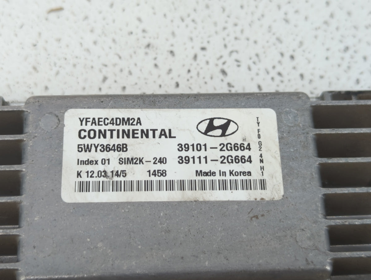2011-2014 Hyundai Sonata PCM Engine Control Computer ECU ECM PCU OEM P/N:39111-2G664 39101-2G664 Fits 2011 2012 2013 2014 OE