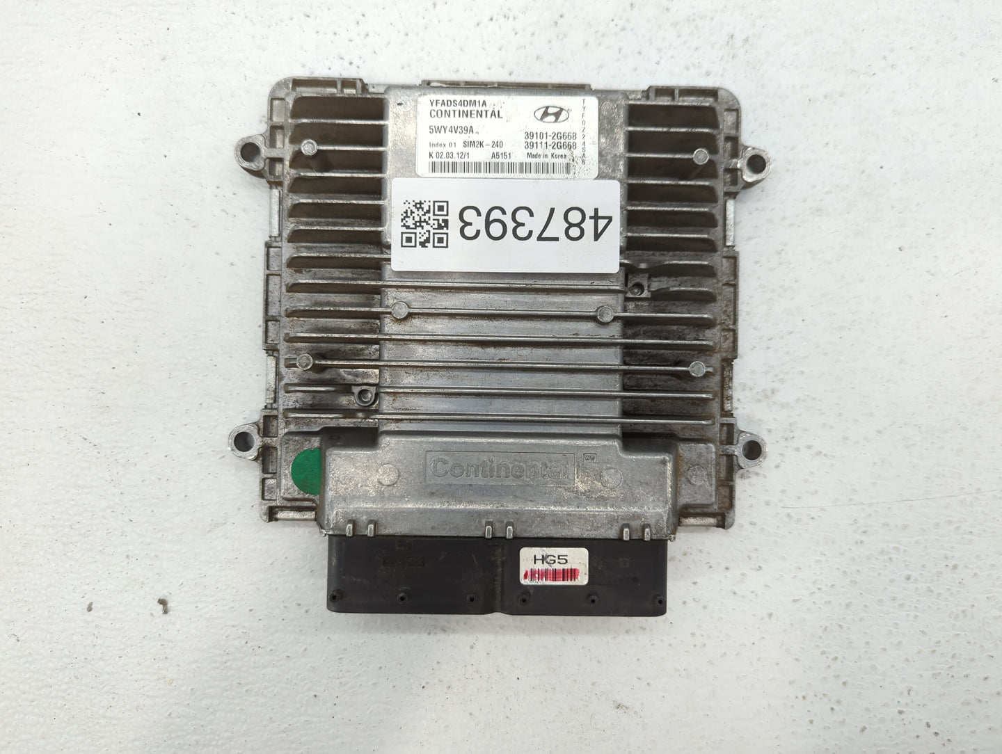 2011-2014 Hyundai Sonata PCM Engine Control Computer ECU ECM PCU OEM P/N:39111-2G668 39101-2G668 Fits Fits 2011 2012 2013 20