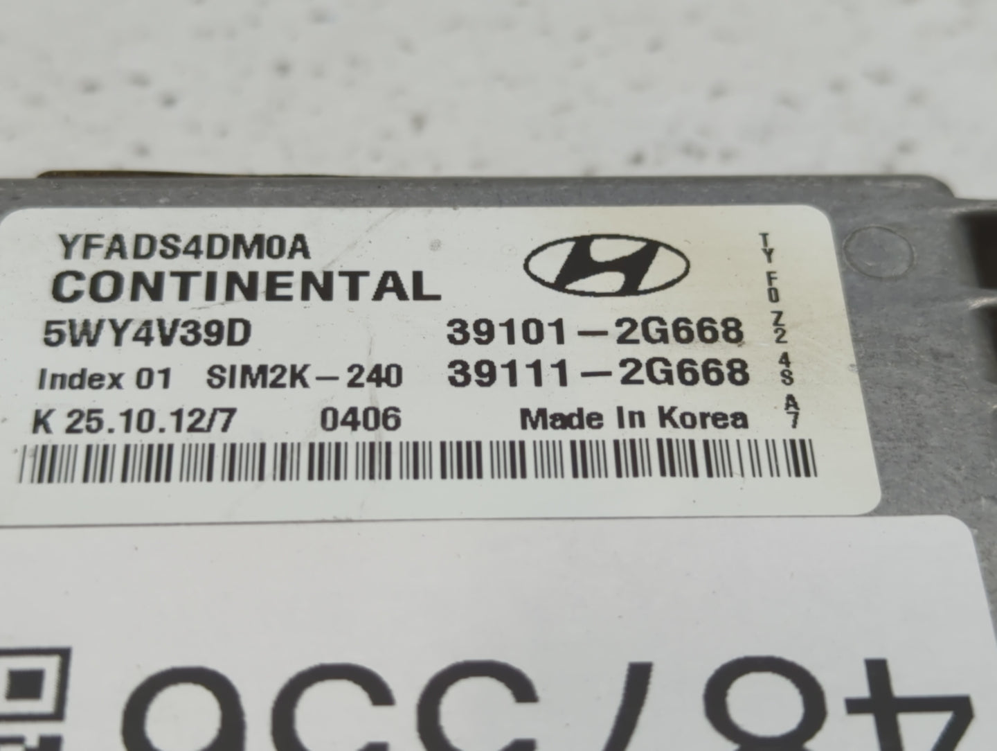 2011-2014 Hyundai Sonata PCM Engine Control Computer ECU ECM PCU OEM P/N:39111-2G668 39101-2G668 Fits Fits 2011 2012 2013 20