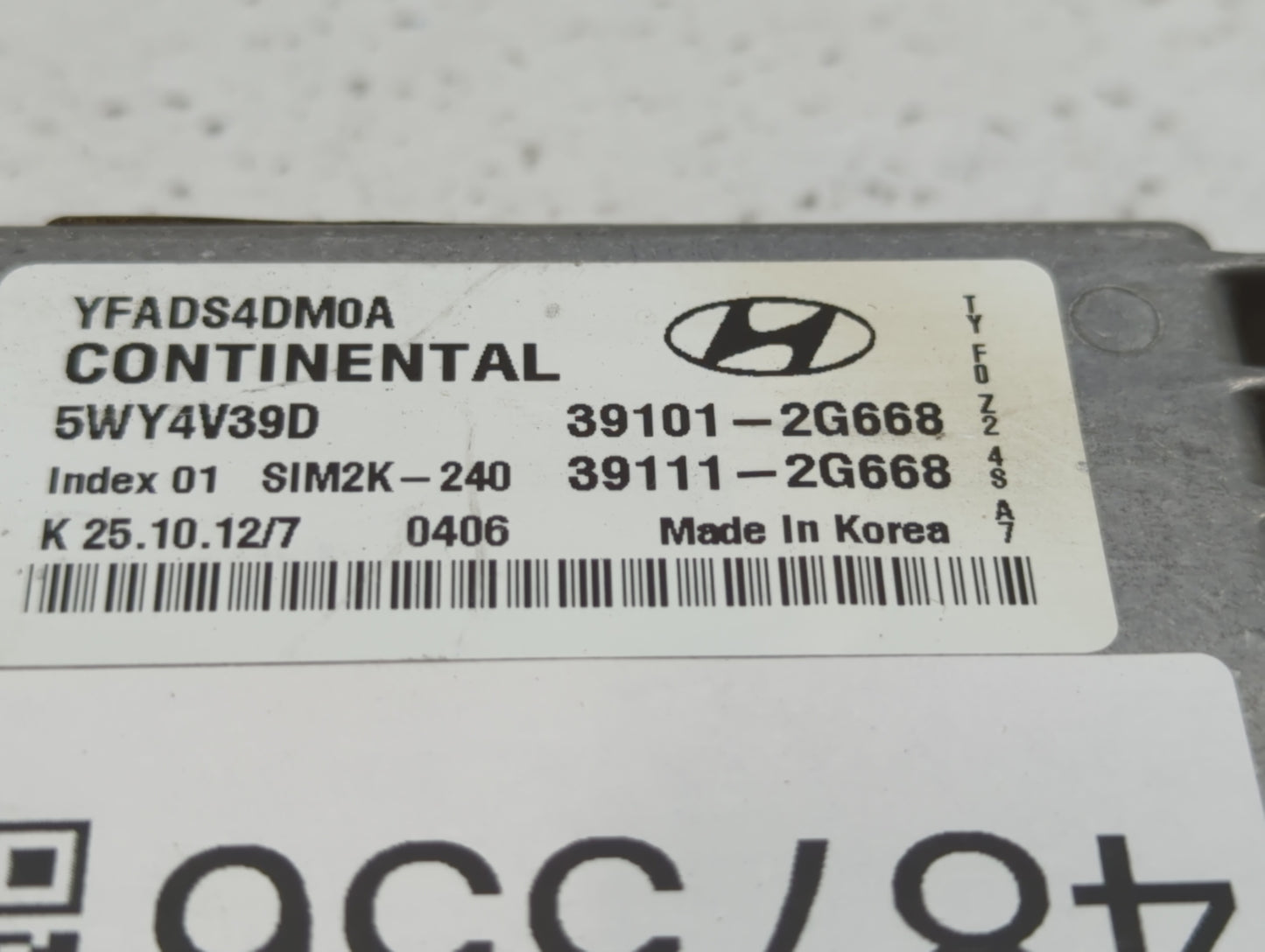 2011-2014 Hyundai Sonata PCM Engine Control Computer ECU ECM PCU OEM P/N:39111-2G668 39101-2G668 Fits Fits 2011 2012 2013 20