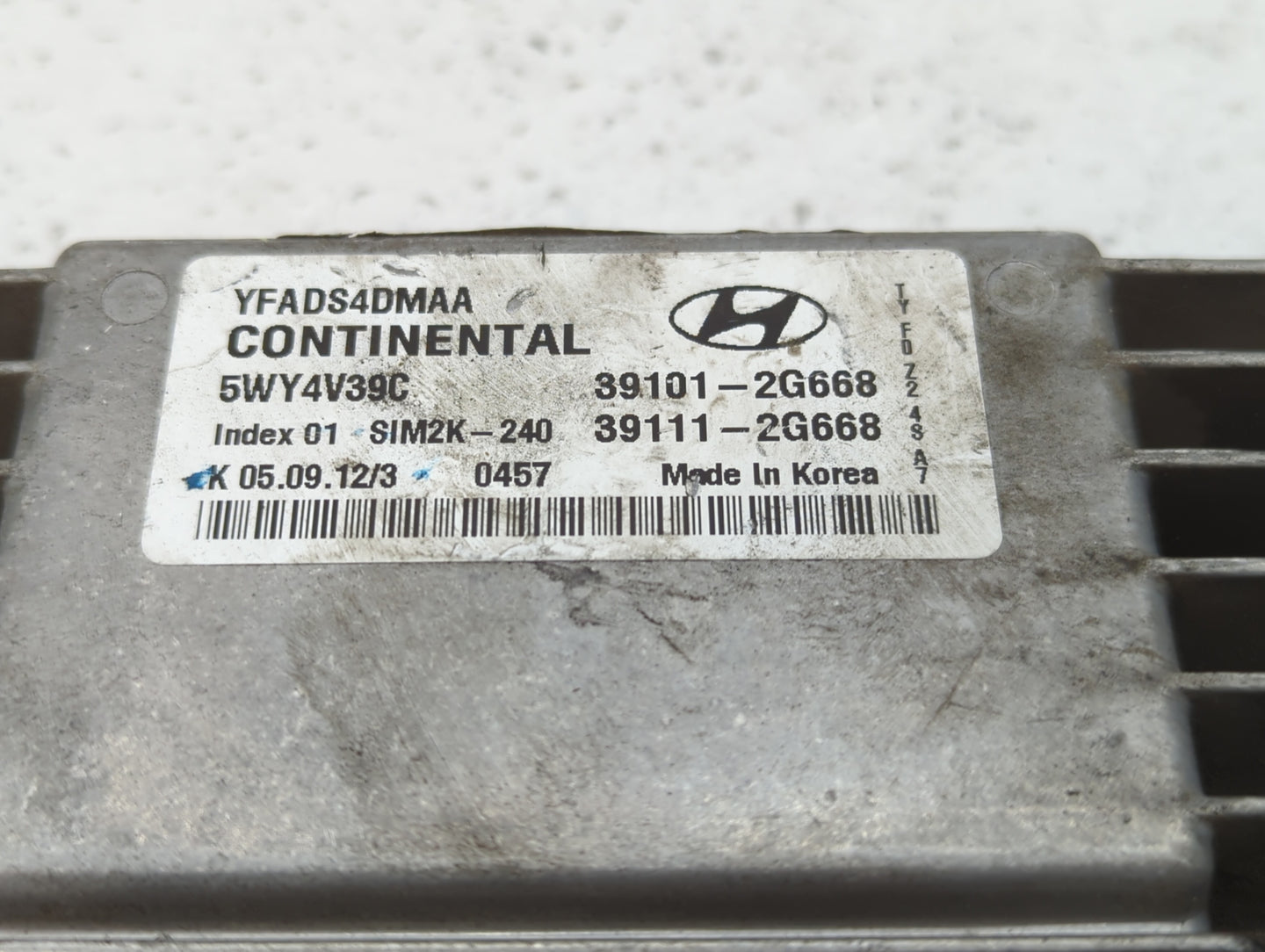 2011-2014 Hyundai Sonata PCM Engine Control Computer ECU ECM PCU OEM P/N:39111-2G668 39101-2G668 Fits Fits 2011 2012 2013 20