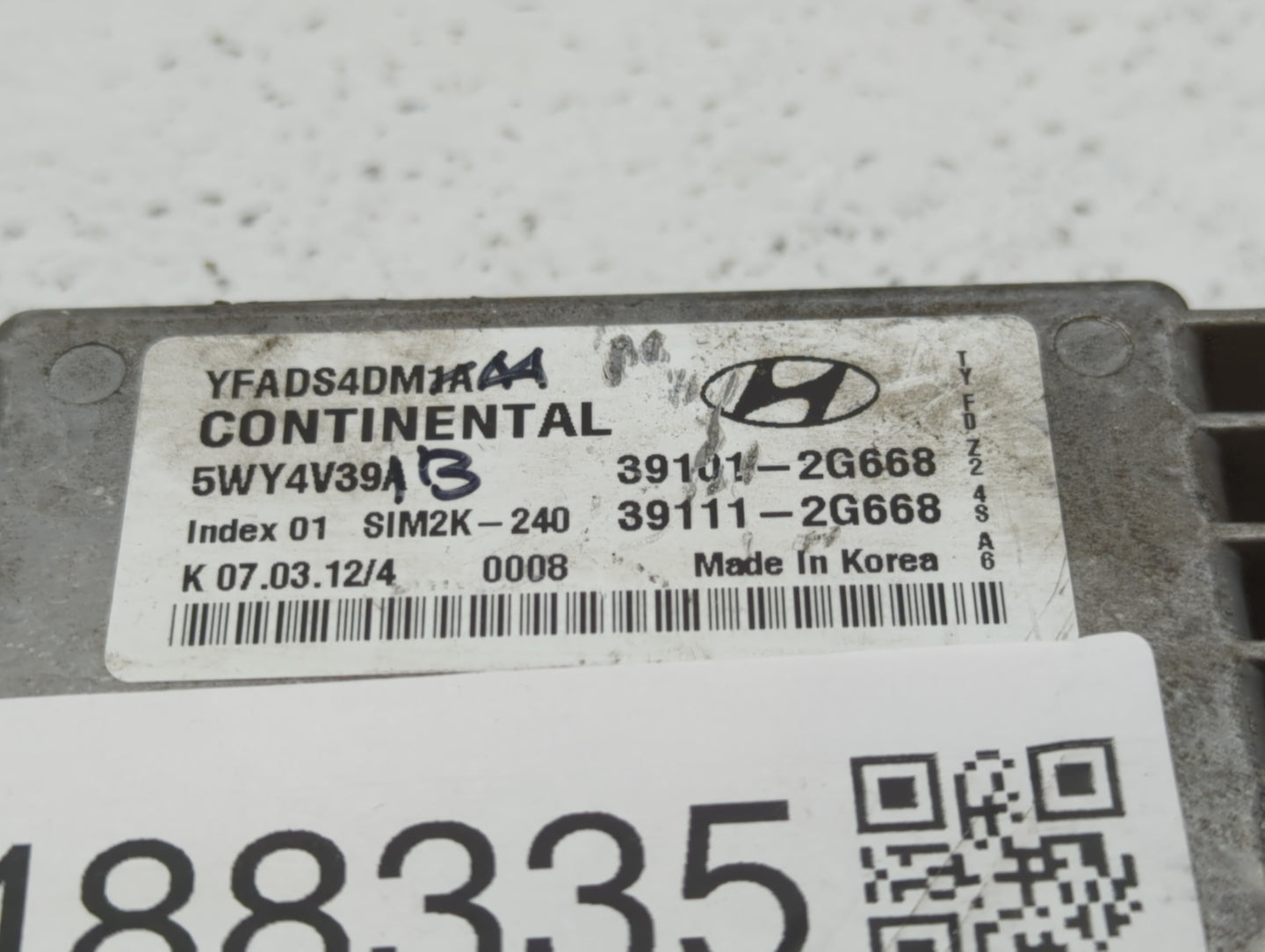 2011-2014 Hyundai Sonata PCM Engine Control Computer ECU ECM PCU OEM P/N:39111-2G668 39101-2G668 Fits Fits 2011 2012 2013 20