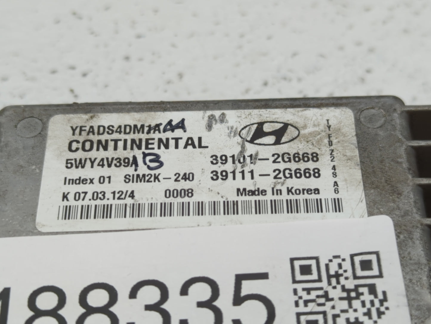 2011-2014 Hyundai Sonata PCM Engine Control Computer ECU ECM PCU OEM P/N:39111-2G668 39101-2G668 Fits Fits 2011 2012 2013 20