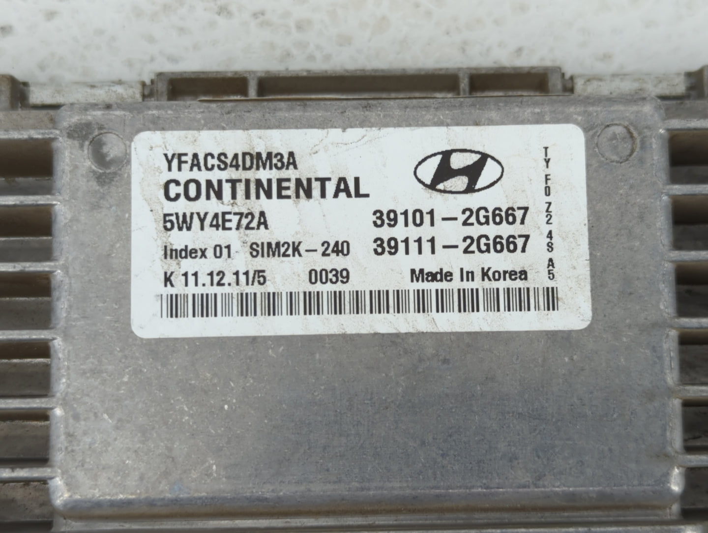 2011-2014 Hyundai Sonata PCM Engine Control Computer ECU ECM PCU OEM P/N:39111-2G667 39111-2G668 Fits Fits 2011 2012 2013 20
