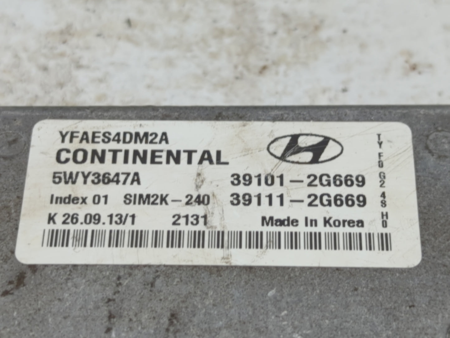 2011-2014 Hyundai Sonata PCM Engine Control Computer ECU ECM PCU OEM P/N:39111-2G669 39101-2G669 Fits Fits 2011 2012 2013 20