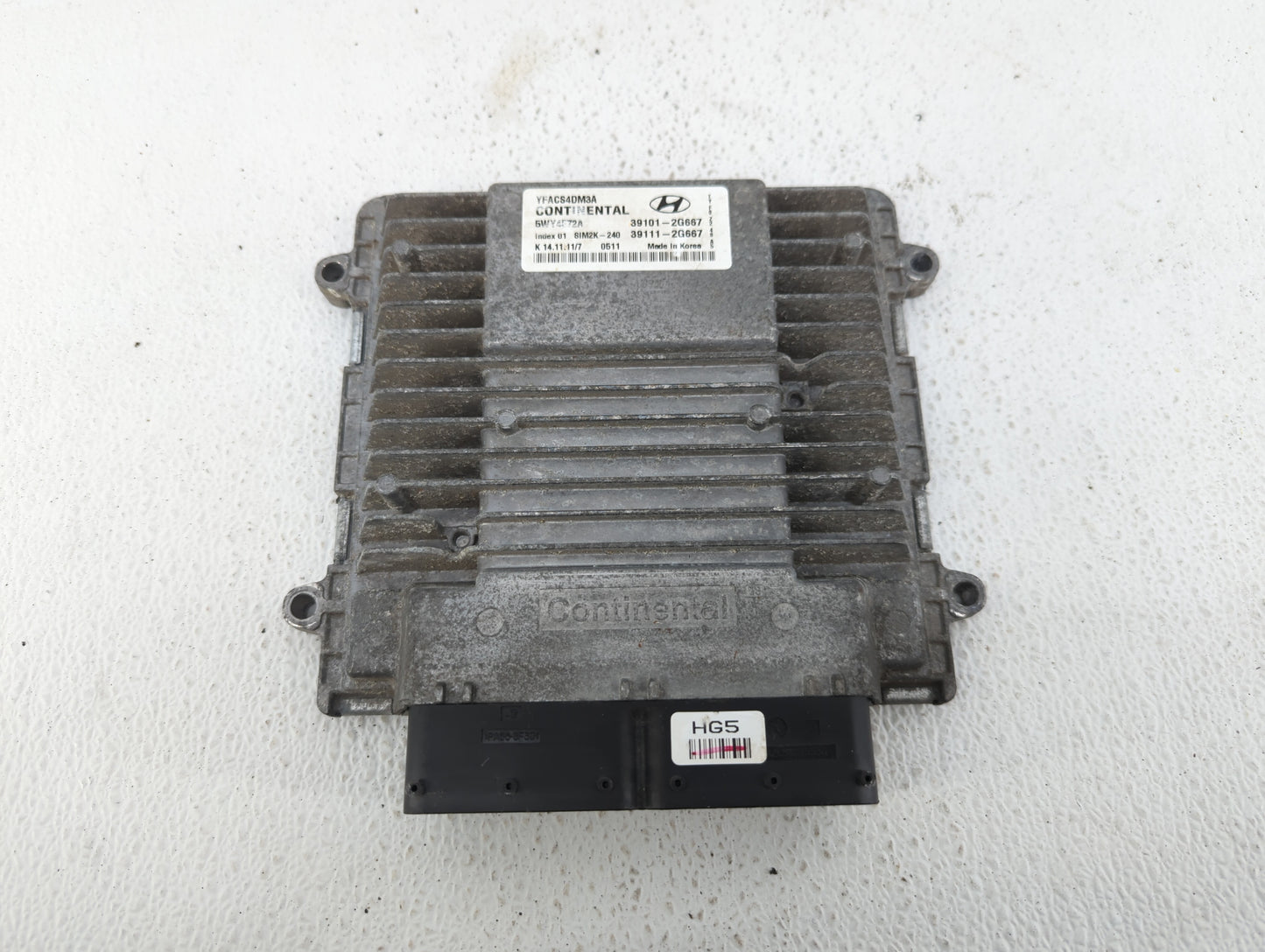 2011-2014 Hyundai Sonata PCM Engine Control Computer ECU ECM PCU OEM P/N:39101-2G667 Fits Fits 2011 2012 2013 2014 OEM Used 