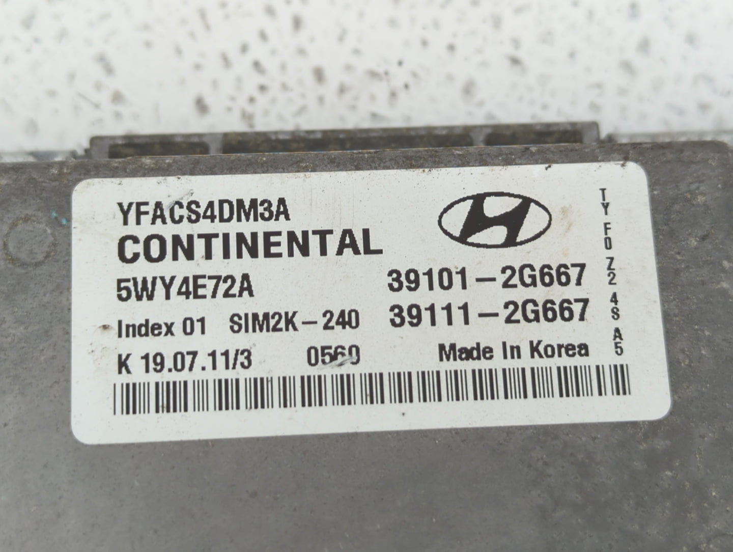 2011-2014 Hyundai Sonata PCM Engine Control Computer ECU ECM PCU OEM P/N:39111-2G667 39101-2G667 Fits Fits 2011 2012 2013 20