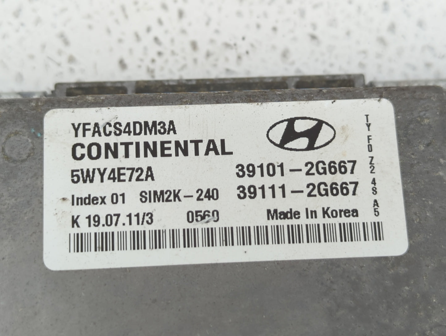 2011-2014 Hyundai Sonata PCM Engine Control Computer ECU ECM PCU OEM P/N:39111-2G667 39101-2G667 Fits Fits 2011 2012 2013 20
