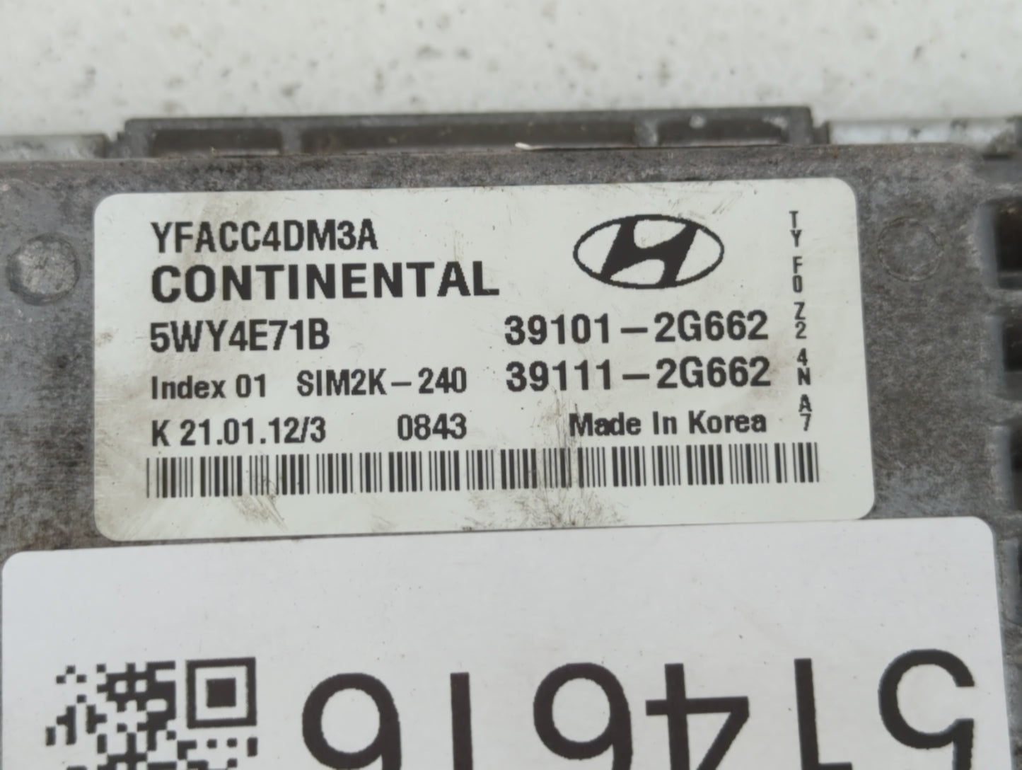 2011-2014 Hyundai Sonata PCM Engine Control Computer ECU ECM PCU OEM P/N:39111-2G662 39101-2G662 Fits Fits 2011 2012 2013 20