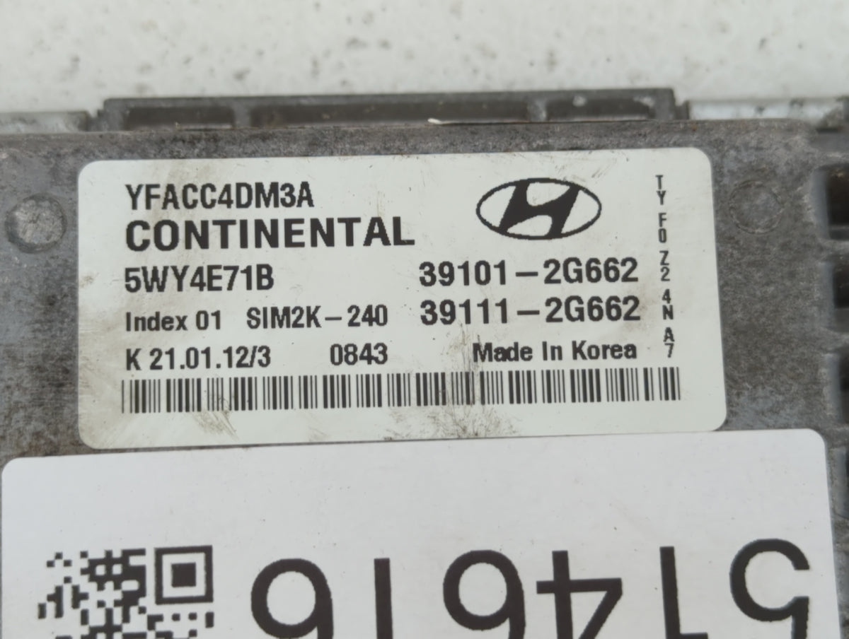 2011-2014 Hyundai Sonata PCM Engine Control Computer ECU ECM PCU OEM P/N:39111-2G662 39101-2G662 Fits 2011 2012 2013 2014 OE