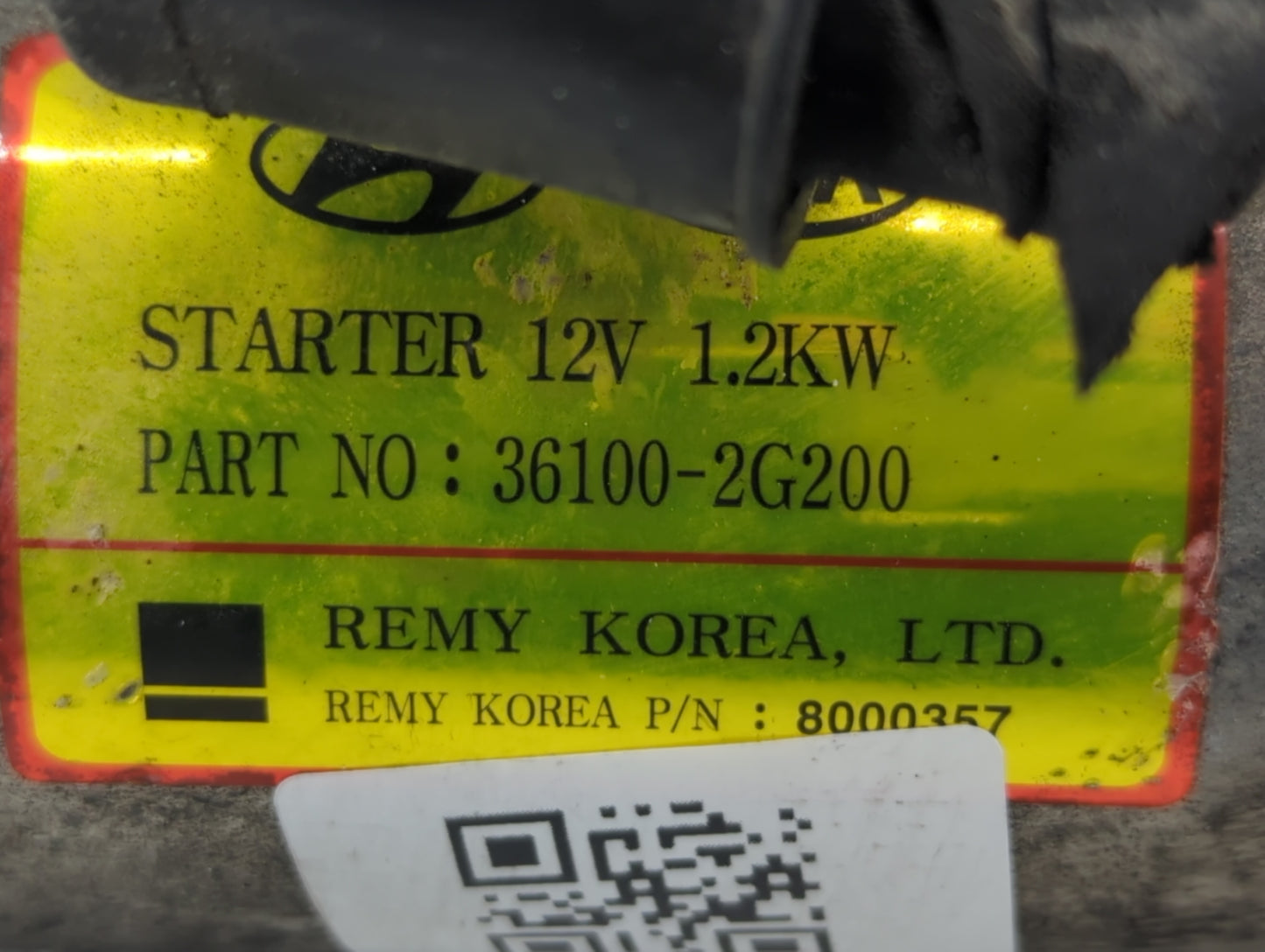 2008-2015 Hyundai Sonata Car Starter Motor Solenoid OEM P/N:36100-2G200 Fits Fits 2008 2009 2010 2011 2012 2013 2014 2015 20