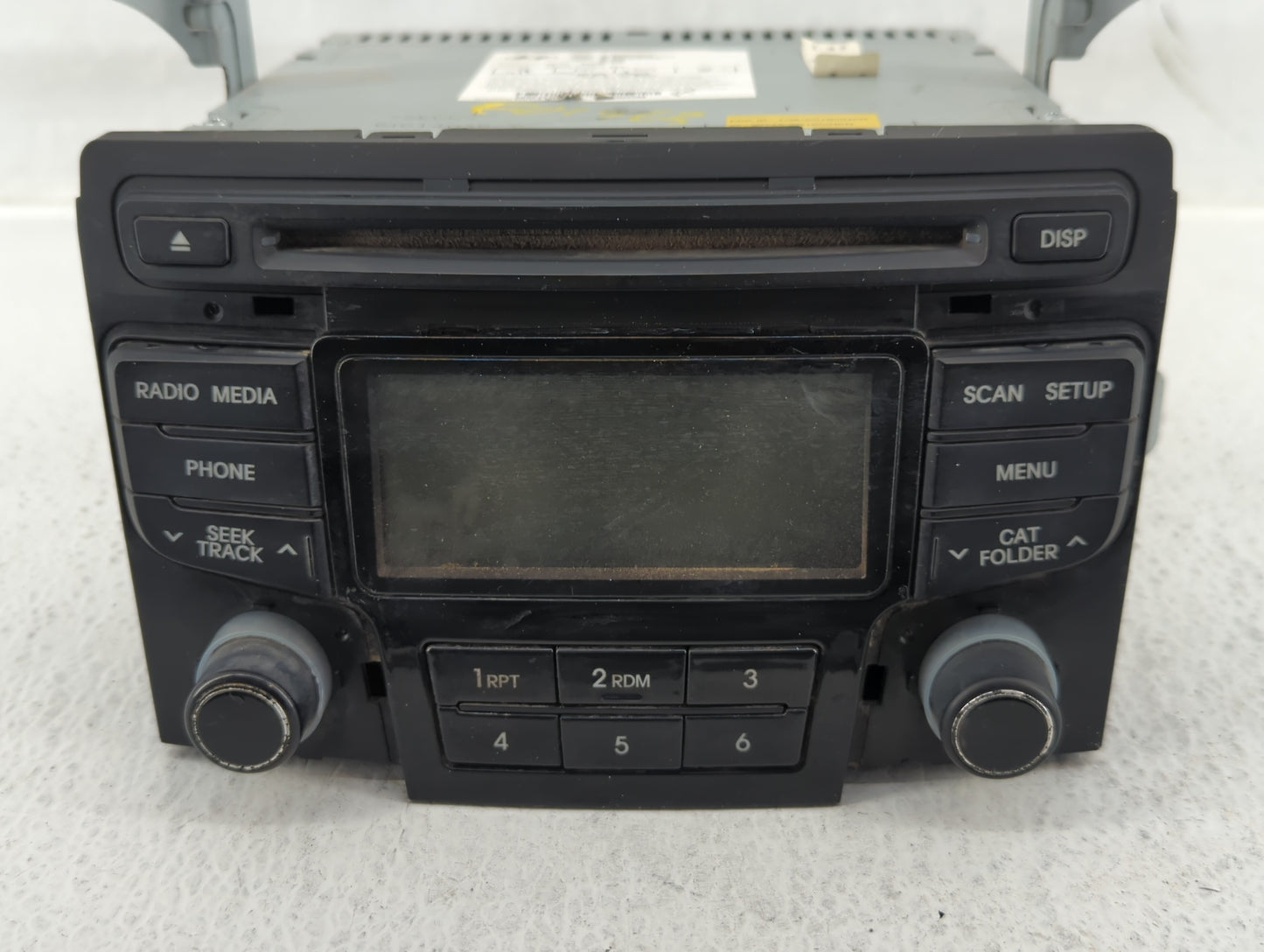 2012-2015 Hyundai Sonata Radio AM FM Cd Player Receiver Replacement P/N:96180-3Q600 Fits Fits 2012 2013 2014 2015 OEM Used A