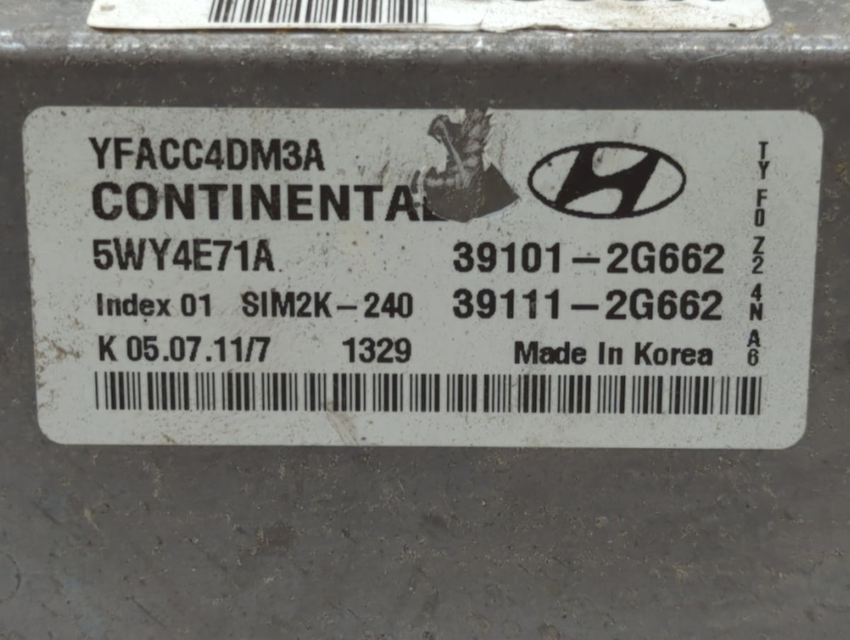 2011-2012 Hyundai Sonata PCM Engine Control Computer ECU ECM PCU OEM P/N:39101-2G667 39102-2G662, 39112-2G662 Fits 2011 2012