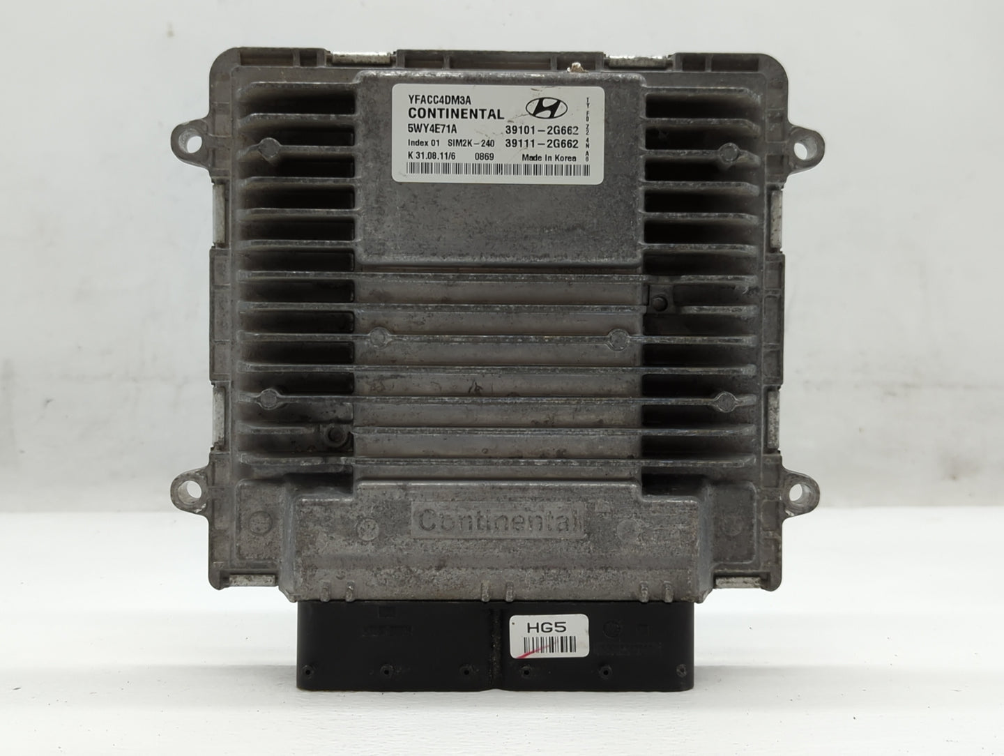 2011-2014 Hyundai Sonata PCM Engine Control Computer ECU ECM PCU OEM P/N:39101-2G662 Fits Fits 2011 2012 2013 2014 OEM Used 