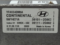 2011-2014 Hyundai Sonata PCM Engine Control Computer ECU ECM PCU OEM P/N:39101-2G662 Fits Fits 2011 2012 2013 2014 OEM Used 