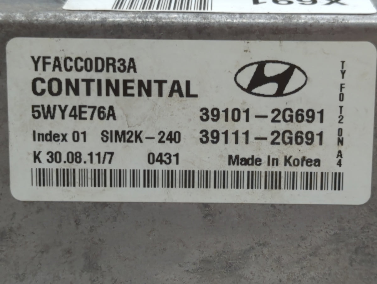 2011-2014 Hyundai Sonata PCM Engine Control Computer ECU ECM PCU OEM P/N:39111-2G691 39101-2G691 Fits 2011 2012 2013 2014 OE