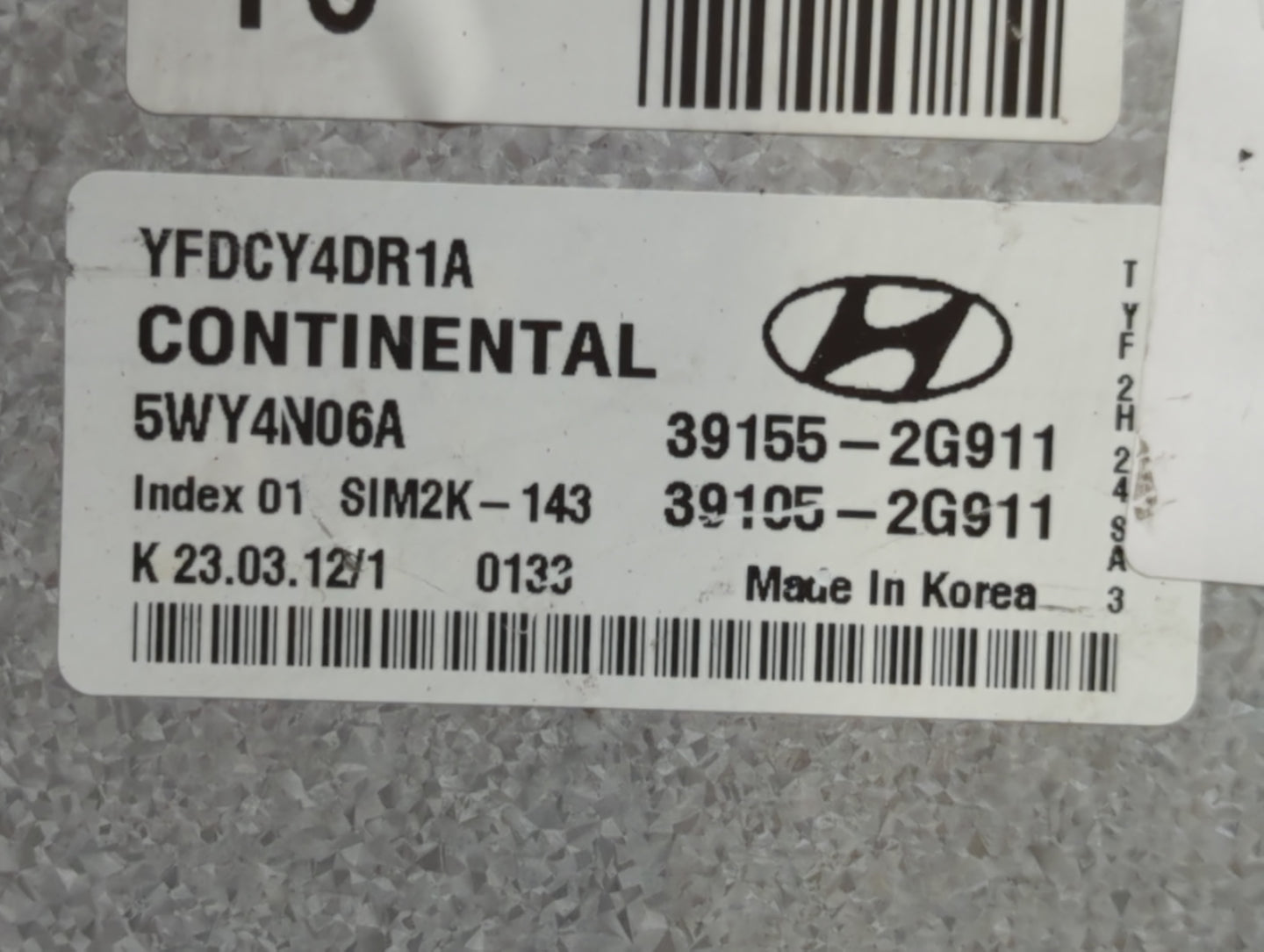 2011-2015 Hyundai Sonata PCM Engine Control Computer ECU ECM PCU OEM P/N:39155-2G911 39155-2G912 Fits OEM Used Auto Parts - 
