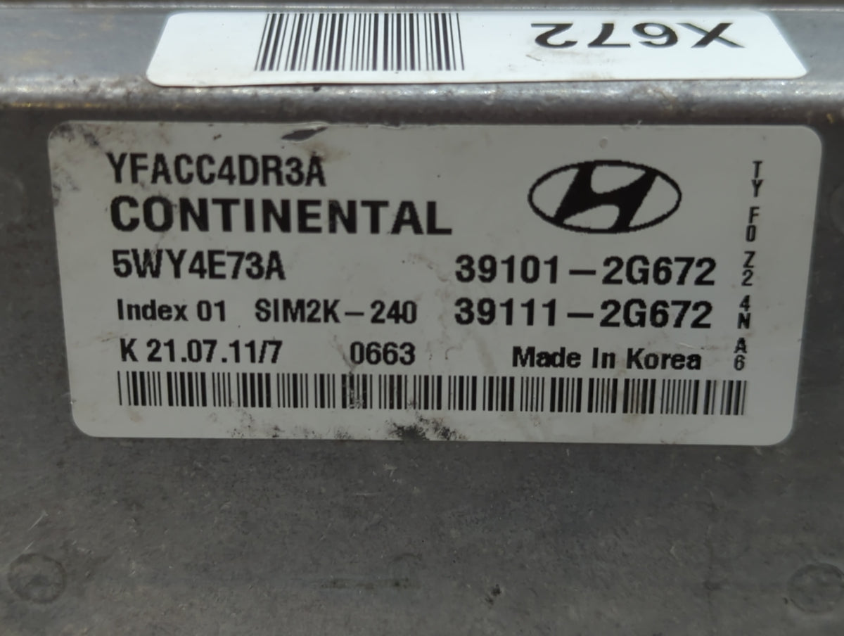 2011-2014 Hyundai Sonata PCM Engine Control Computer ECU ECM PCU OEM P/N:39111-2G672 39101-2G672 Fits 2011 2012 2013 2014 OE