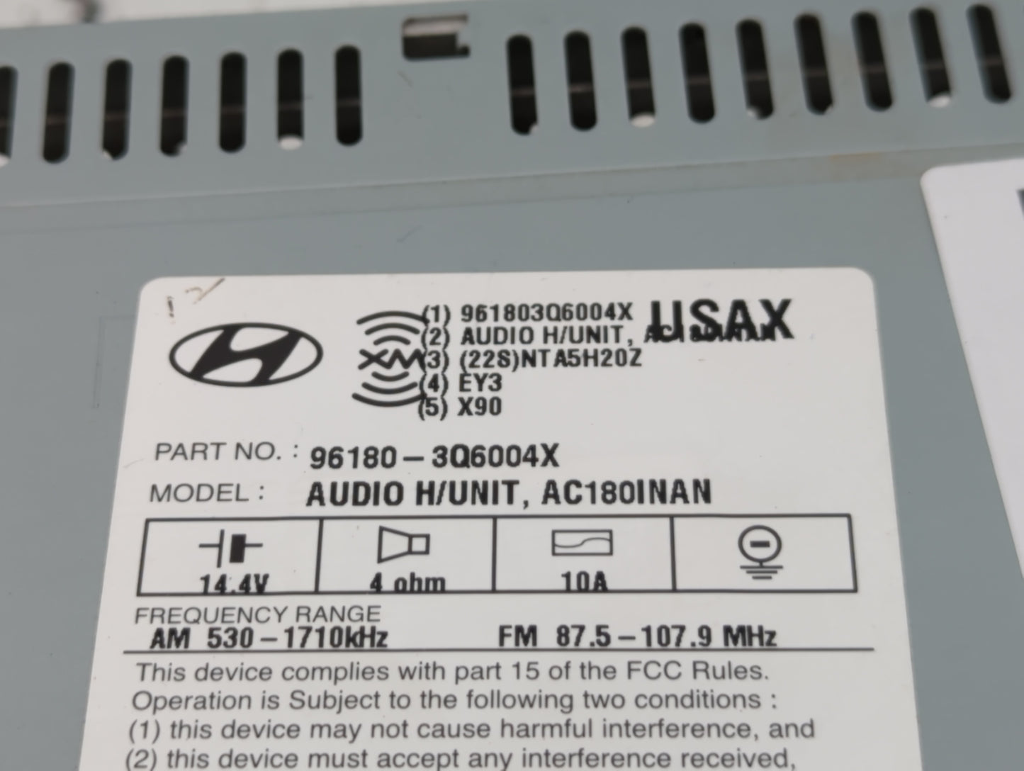 2012-2015 Hyundai Sonata Am Fm Cd Player Radio Receiver - Oemusedautoparts1.com