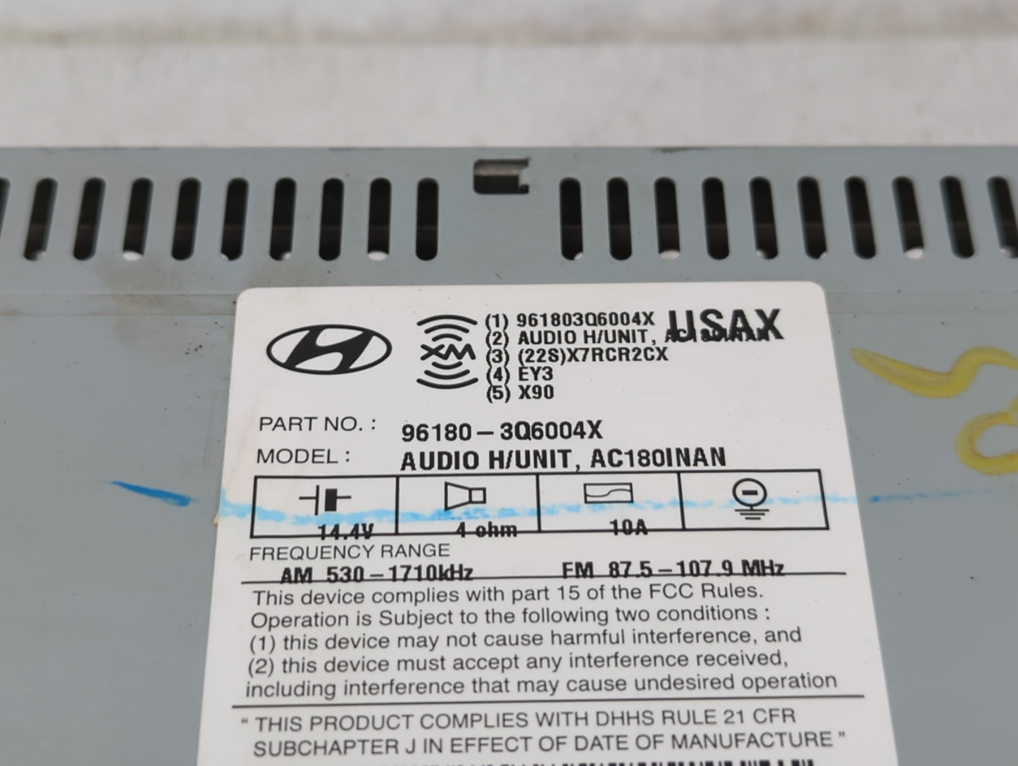 2012-2015 Hyundai Sonata Am Fm Cd Player Radio Receiver - Oemusedautoparts1.com