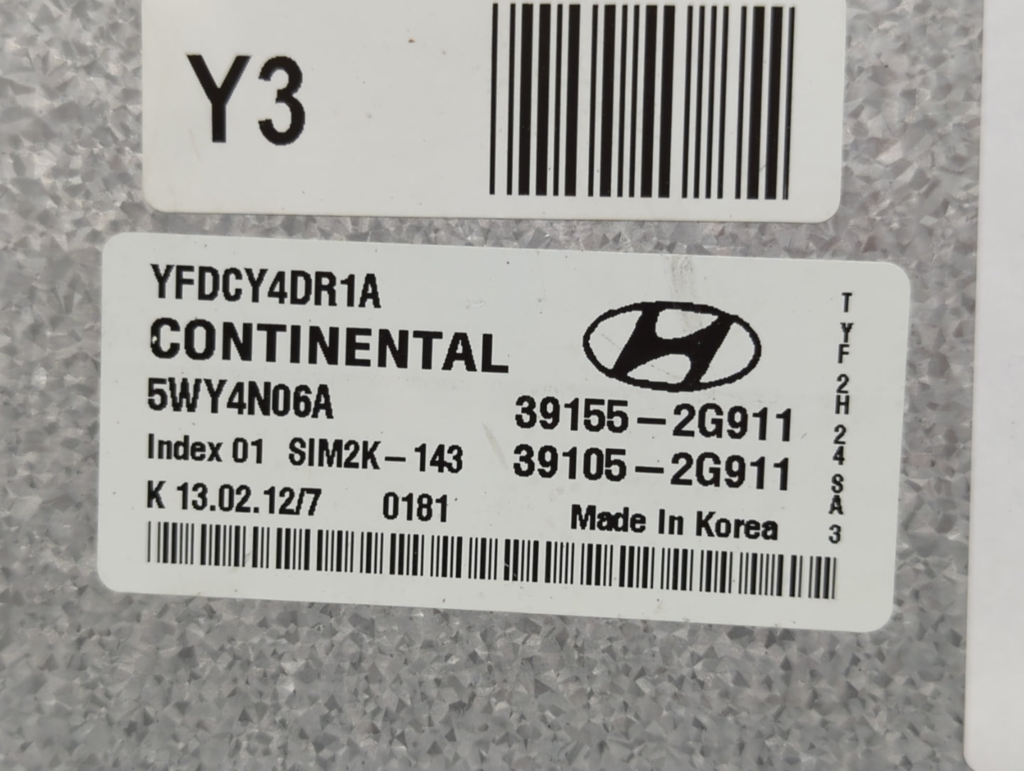 2011-2015 Hyundai Sonata PCM Engine Control Computer ECU ECM PCU OEM P/N:39155-2G911 Fits Fits 2011 2012 2013 2014 2015 OEM 