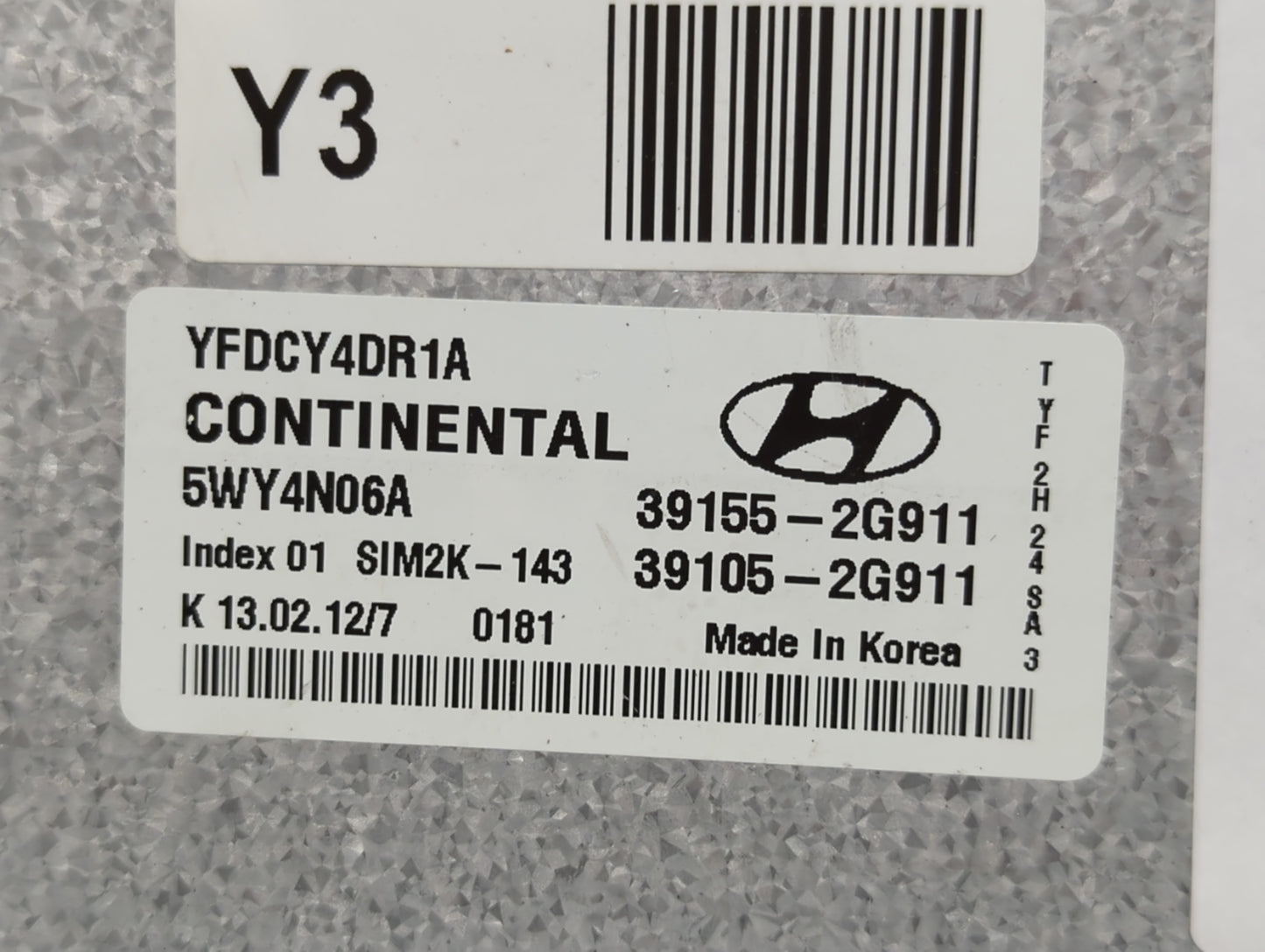 2011-2015 Hyundai Sonata PCM Engine Control Computer ECU ECM PCU OEM P/N:39155-2G911 Fits Fits 2011 2012 2013 2014 2015 OEM 