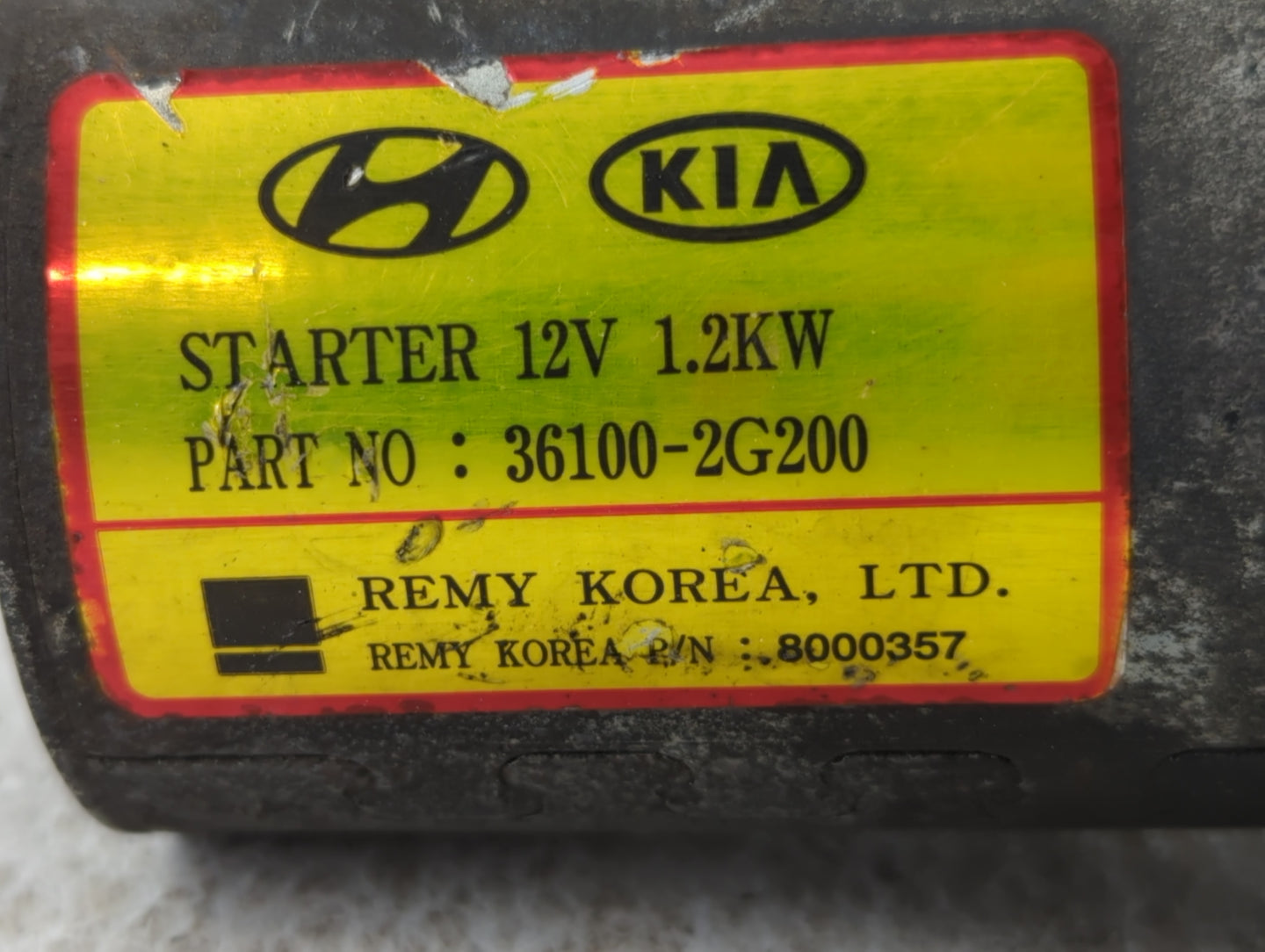 2008-2014 Hyundai Sonata Car Starter Motor Solenoid OEM P/N:36100-2G200 Fits Fits 2008 2009 2010 2011 2012 2013 2014 OEM Use