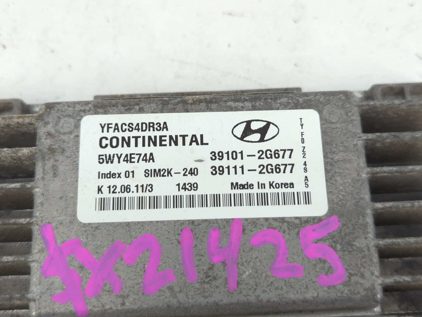 2011-2014 Hyundai Sonata PCM Engine Control Computer ECU ECM PCU OEM P/N:39111-2G677 39101-2G677 Fits Fits 2011 2012 2013 20